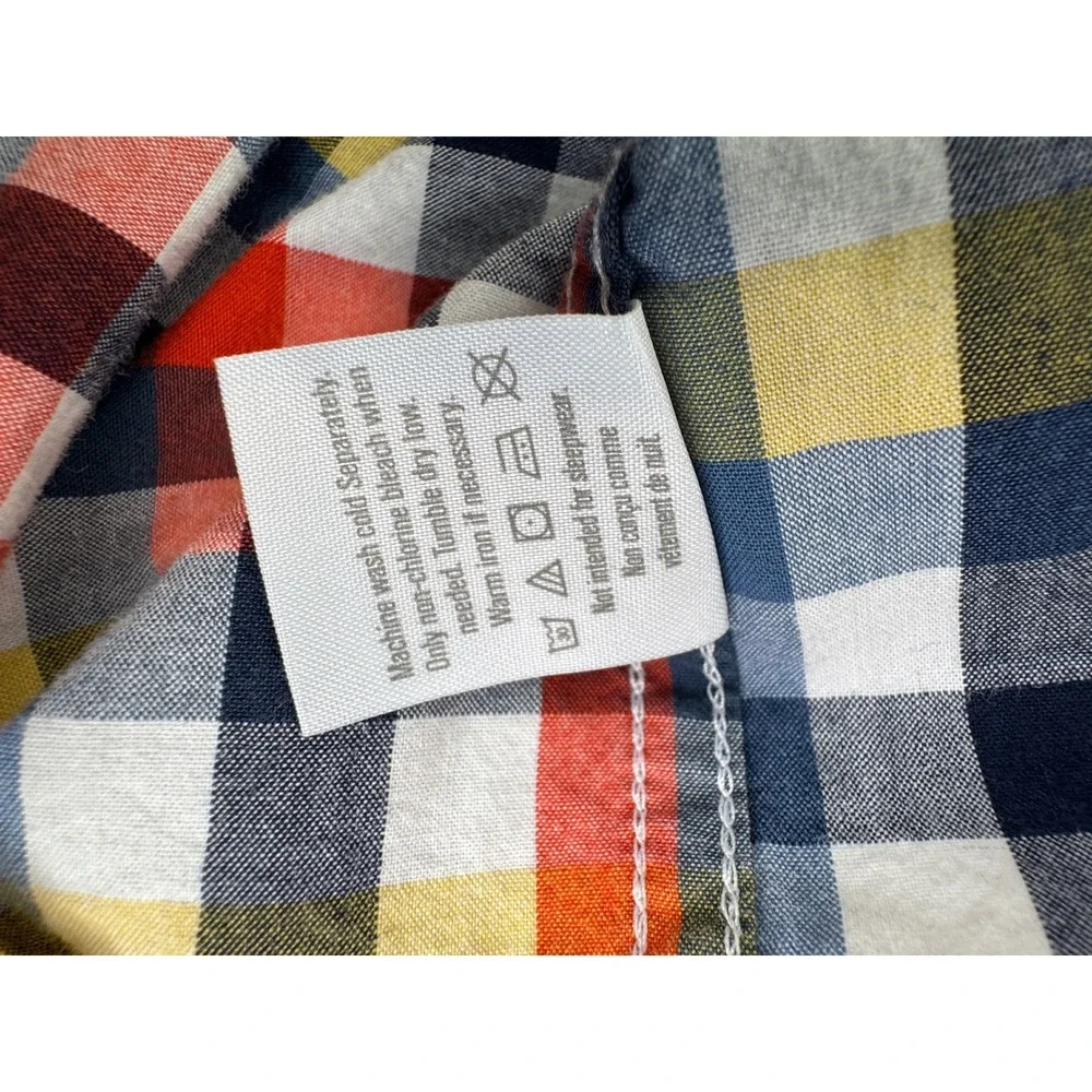 Gymboree Boys XL 14 Plaid Button Down Shirt‎ Multicolor Long Sleeve Cotton